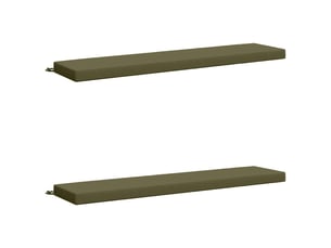 Lot de 2 coussins de banc, coussins d'assise soest 100 % polyester vert olive cf57577