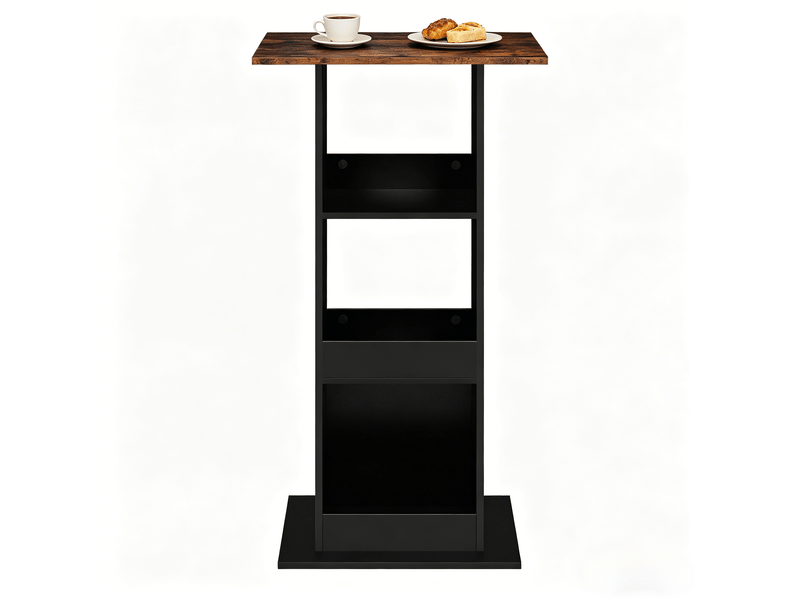 Table haute carrée 2-en-1, table de bar, table à manger et table d’appoint - Conforama A