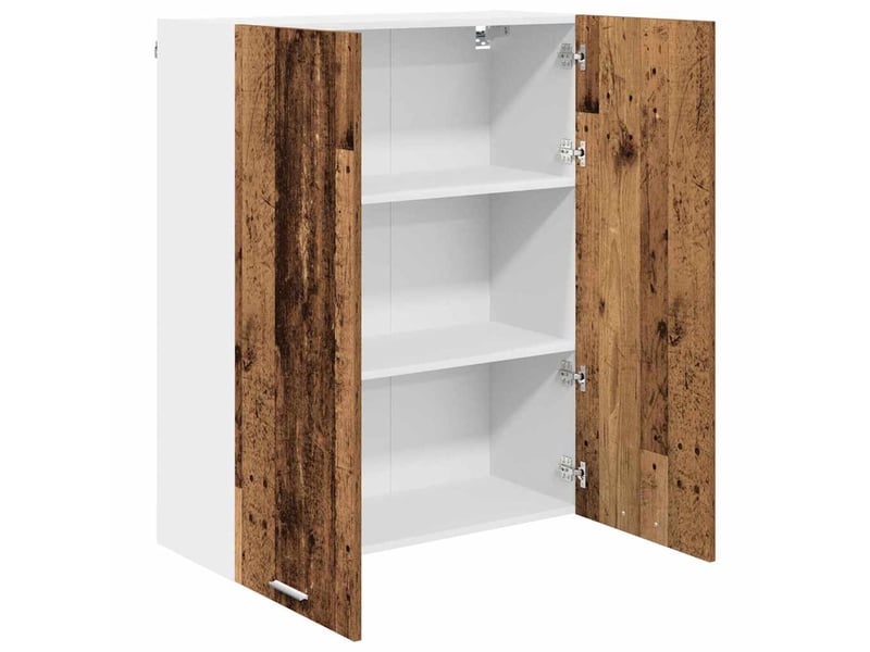  Meuble de rangement cuisine, armoire suspendue bois ancien 80x31x100cm shl9240  - Conforama E