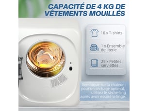 Seche linge - Evacuation 48 kg largeur 48 cm