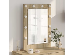 Miroir rectangulaire à fixer coloris marron <strong></strong> <strong></strong> - 50 cm x 70 cm