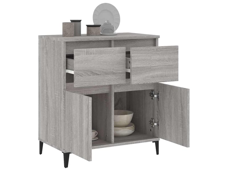  Buffet - bahut - meuble de rangement sonoma gris 60x35x70 cm bois d'ingénierie  - Conforama E