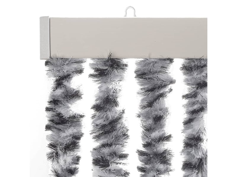  Rideau anti-mouches, moustiquaire gris et noir et blanc 90x220 cm chenille cf43558  - Conforama D