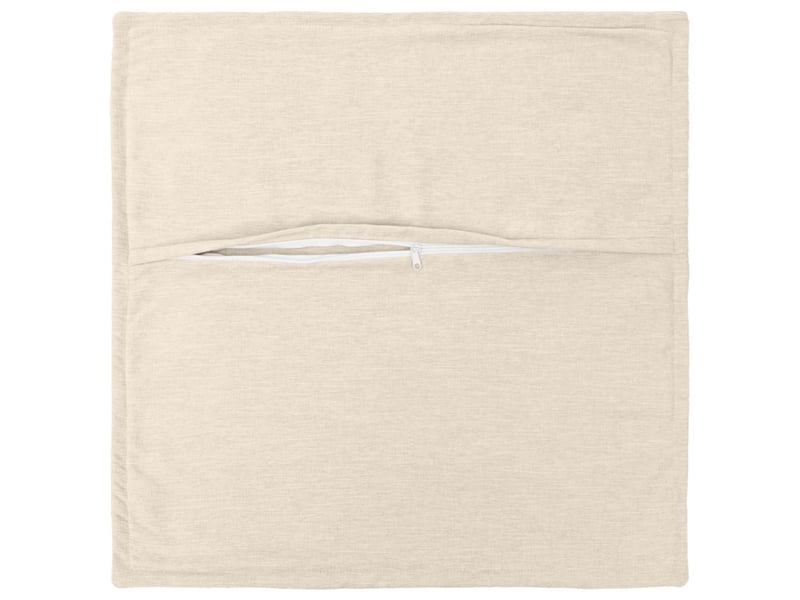  Lot de 6 housses de coussin houten crème 65 x 65 cm tissu chenille cf49817  - Conforama D