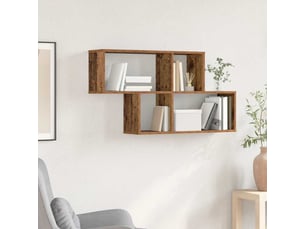 Étagère flottante, étagère suspendue montage mural marron bois d'ingénierie cf42564