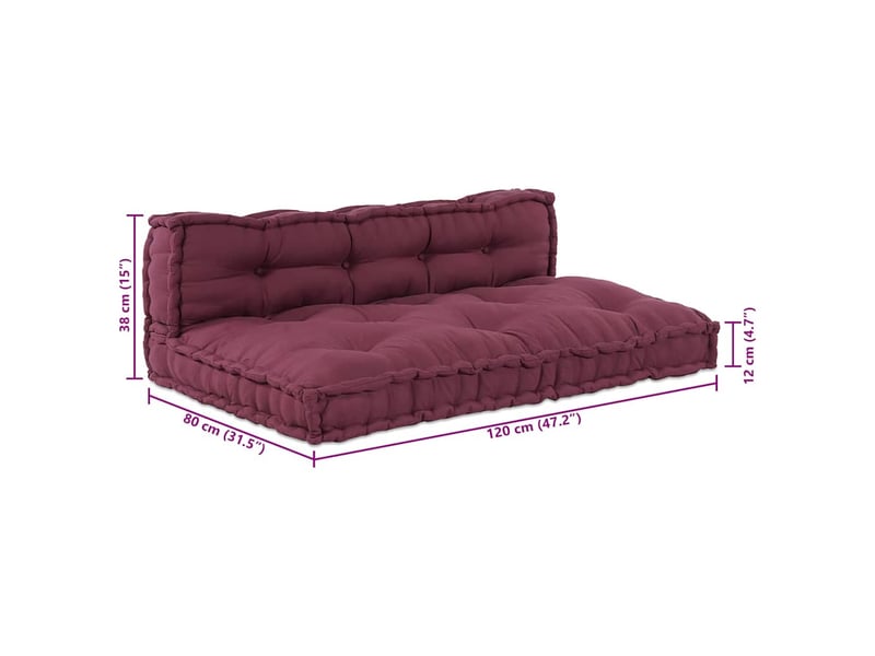 Coussin de canapé sur palette, coussin de chaise 2 pc tissu marron cf54205 - Conforama E