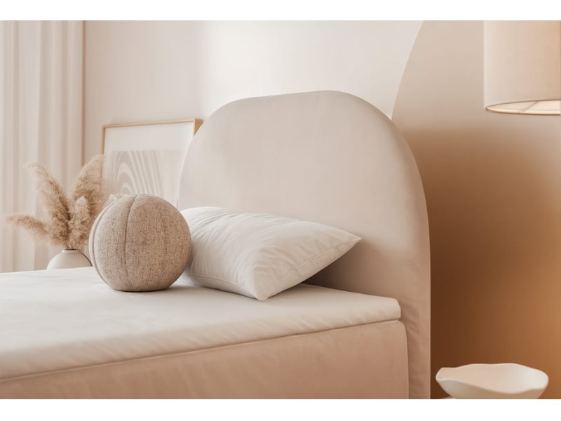  Lit coffre noelia - 90x200 cm - ouverture à gauche - avec matelas et surmatelas - crème NOELIA - Conforama D