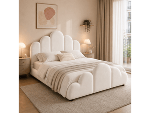 Lit simple 140x200 cm <strong></strong> <strong>evarich</strong> coloris beige