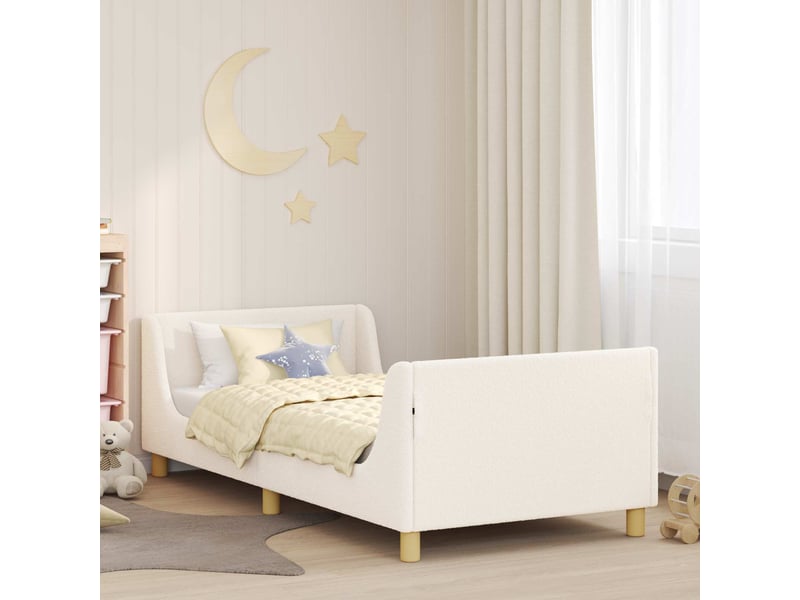 Cadre de lit pour enfants - lit jeune avec tête de lit crème 90 x 200 cm - Conforama B
