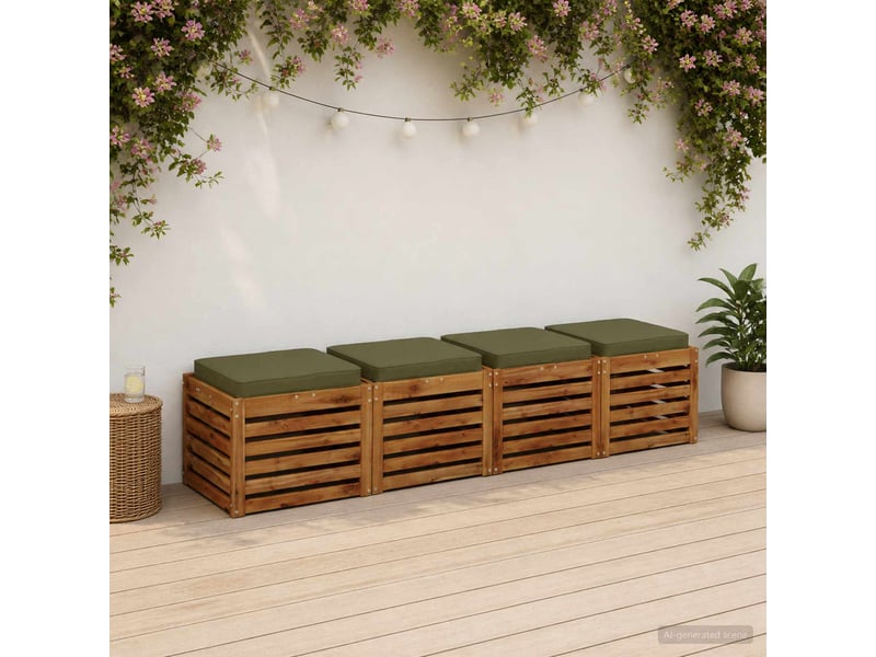  Lot de 4 coussins de siège, coussins d'assise vught 100 % polyester cf60672  - Conforama B