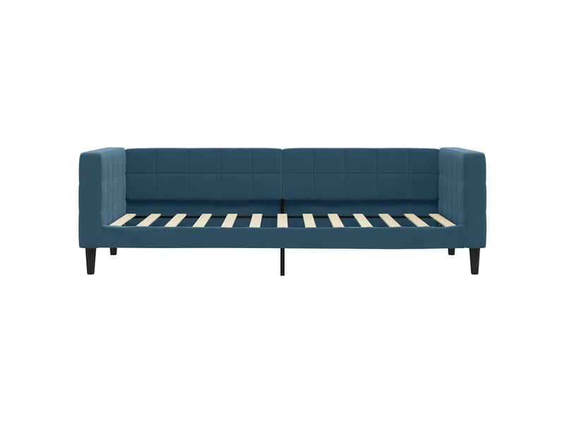  Lit simple- lit adulte -  lit de repos sans matelas bleu 80x200 cm velours  - Conforama B