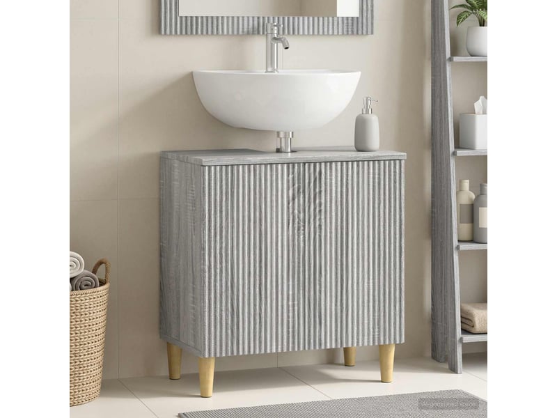  Meuble sous lavabo de salle de bain arnhem sonoma gris cf64826  - Conforama B