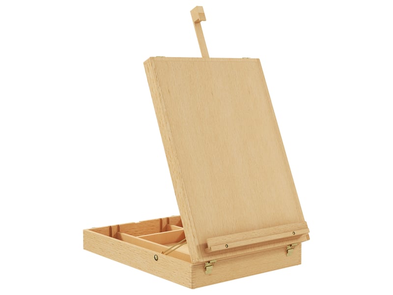  Chevalet de table en bois pour toile jusqu'à 61 cm bois de hêtre planche à dessin bois pliante naturel  - Conforama B
