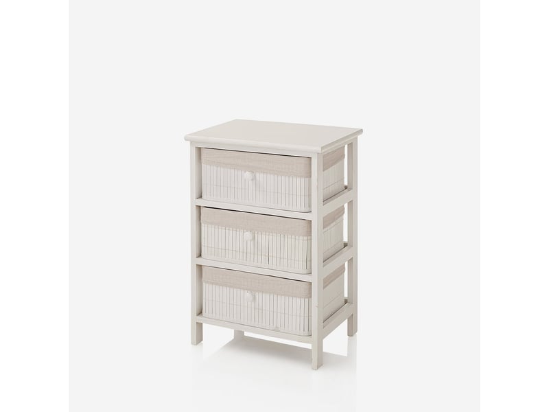  Commode de chevet en bois avec 3 tiroirs mavion 3  - Conforama A