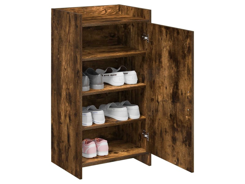  Meuble à chaussure, cabinet à chaussures avec stockage chêne fumé 48x36x92 cm shl6551  - Conforama C