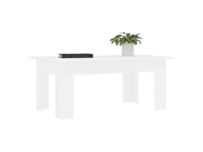  Table basse - table de salon - table à thé blanc 100x60x42 cm bois d'ingénierie  - Conforama C