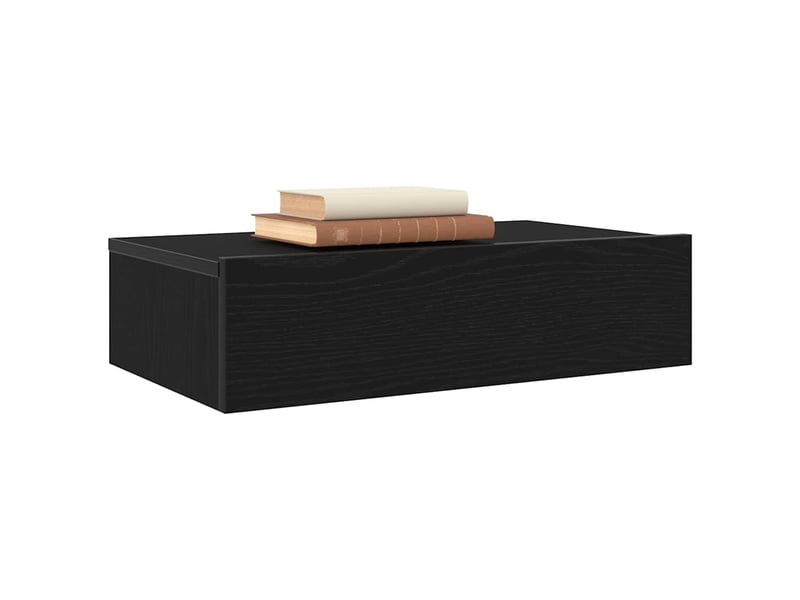  Meubles tv avec éclairage led 2 pcs chêne noir 60x35x15,5 cm  - Conforama E