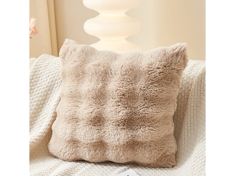  Coussin carré en tissu camel 43x43 cm  - Conforama B