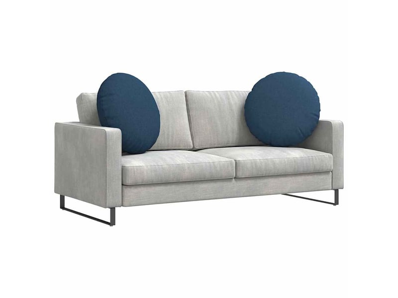 Lot de 2 coussins de siège, coussins décoratifs tissu bleu ø80 x 29 cm cf59776 - Conforama C