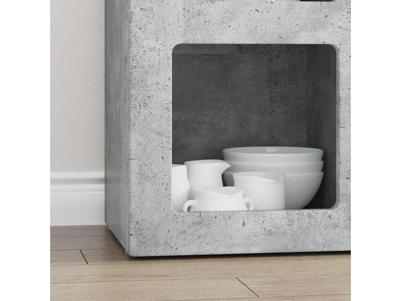 Buffet - bahut - meuble de rangement elst gris béton 59 x 35 x 80,5 cm bois d'ingénierie - Conforama E