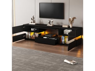 Meuble tv coloris noir 160 cm HAVRYA
