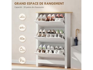 Meuble à chaussures 18 paire(s)  <strong></strong>  <strong></strong> coloris bicolore