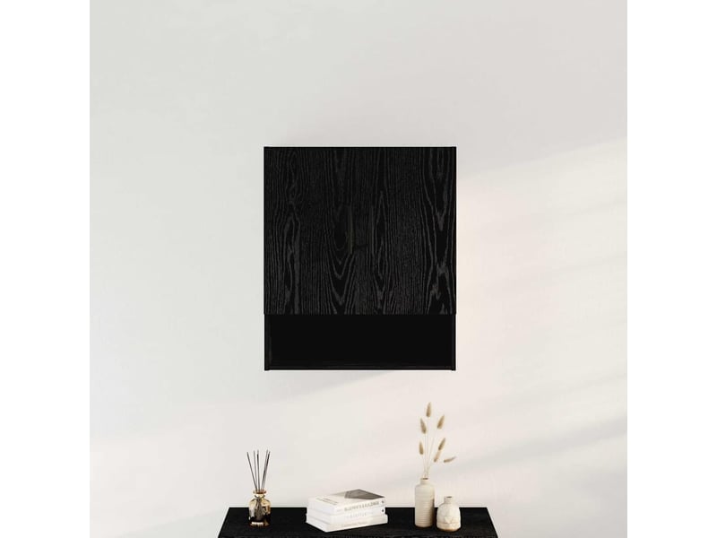 Meuble mural, rangement salon 60 x 31 x 70 cm bois d'ingénierie chêne noir shl3048 - Conforama D