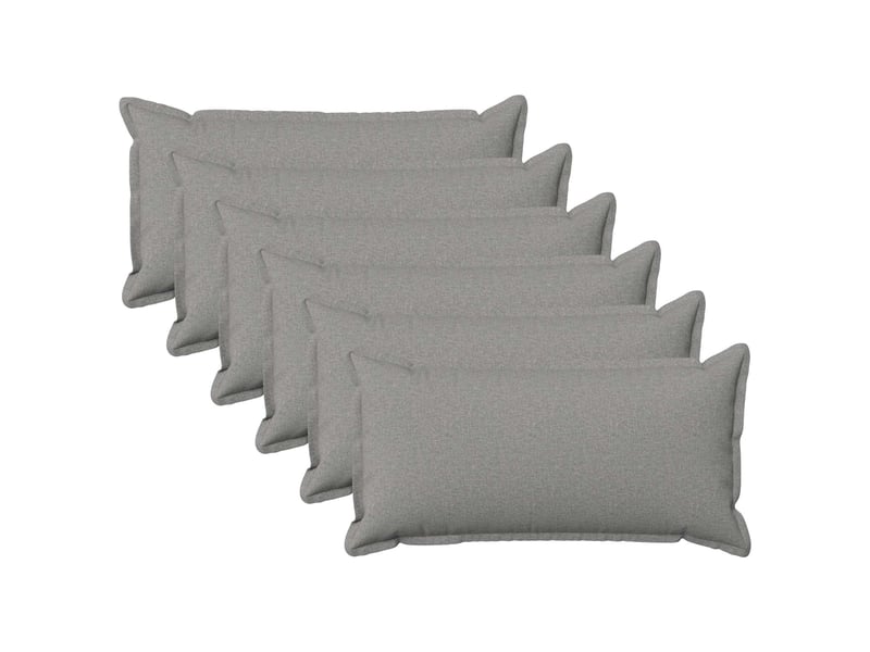 Lot de 6 coussins, coussins décoratifs houten gris nuage lin synthétique cf56553  - Conforama B