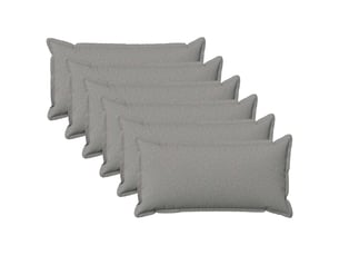 Lot de 6 coussins, coussins décoratifs houten gris nuage lin synthétique cf56553