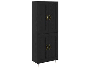 Buffet - haut armoire chêne noir 69,5 x 34 x 90 cm bois d'ingénierie