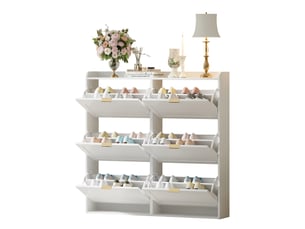 Meuble à chaussures 30 paire(s)  <strong>DESVIAE</strong>  <strong></strong> coloris blanc