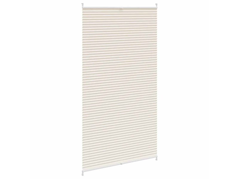 Store plissé, store de fenêtre 100x200 cm crème cf46627 - Conforama C