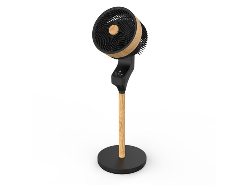 Ventilateur sur pied fabrilamp bizancio 50 w 3 vitesses noir et hêtre 236941088 - Conforama E