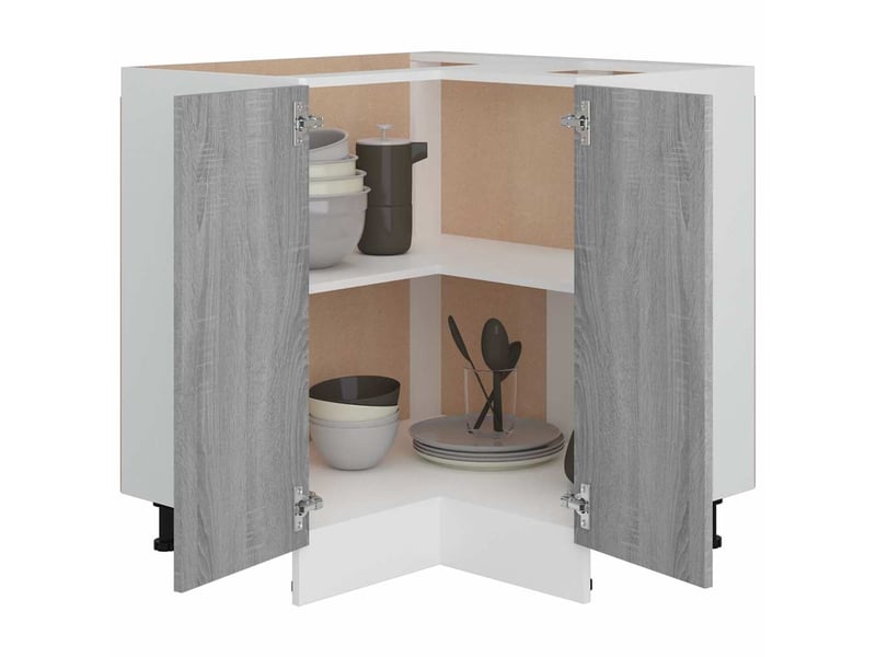  Meuble de cuisine lyon gris sonoma 75,5x75,5x81,5cm bois d'ingénierie  - Conforama D