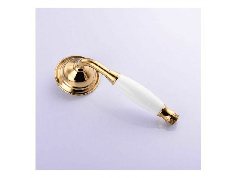  Pommeau de douche douche kit laiton douche avec flexible tuyau 1.5m pommeau douche avec support ensemble de douche or  - Conforama C