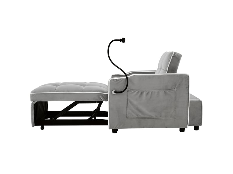  Canapé convertible, canapé-lit, 3 en 1, 83 x 167 x 76 cm, porte-gobelets, mobilier pour espace de vie, pour salon et séjour  - Conforama B