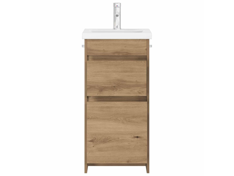  Meuble de salle de bain avec évier chêne artisanal shl9359  - Conforama C