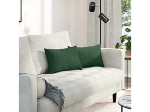 Lot de 2 coussins de canapé, coussins décoratifs vert foncé 50 x 30 cm cf59186