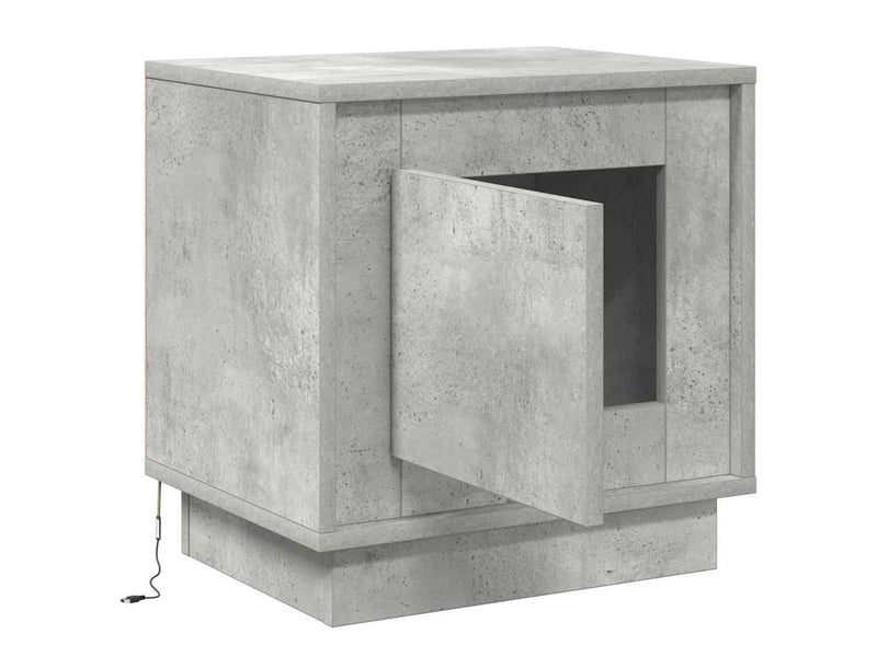  Table de chevet - cabinet de chevet - table de nuit gris béton 44 x 34,5 x 45 cm  - Conforama E
