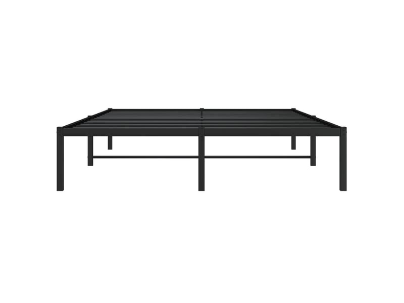  Lit double- lit adulte -  cadre de lit métal sans matelas noir 135x190 cm  - Conforama D