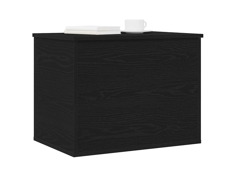  Boîte de rangement, coffre de rangement chêne noir 60x42x46 cm bois d'ingénierie  - Conforama C