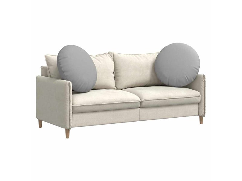  Lot de 2 coussins de siège, coussins décoratifs tissu gris nuage ø60 x 21 cm cf59836  - Conforama C