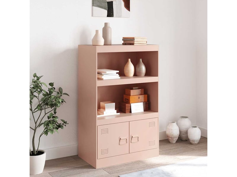  Buffet - bahut - meuble de rangement rose 67x39x107 cm acier  - Conforama C