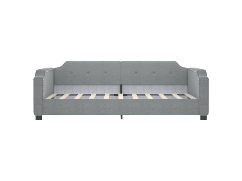 Lit simple- lit adulte - lit de repos sans matelas gris clair 80x200 cm tissu - Conforama B