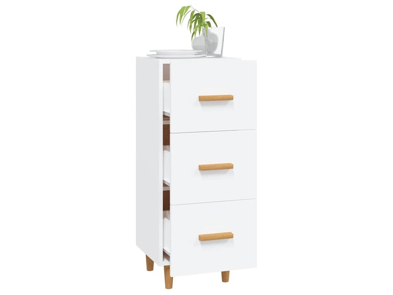  Buffet - bahut - meuble de rangement blanc 34,5x34x90 cm bois d'ingénierie  - Conforama D