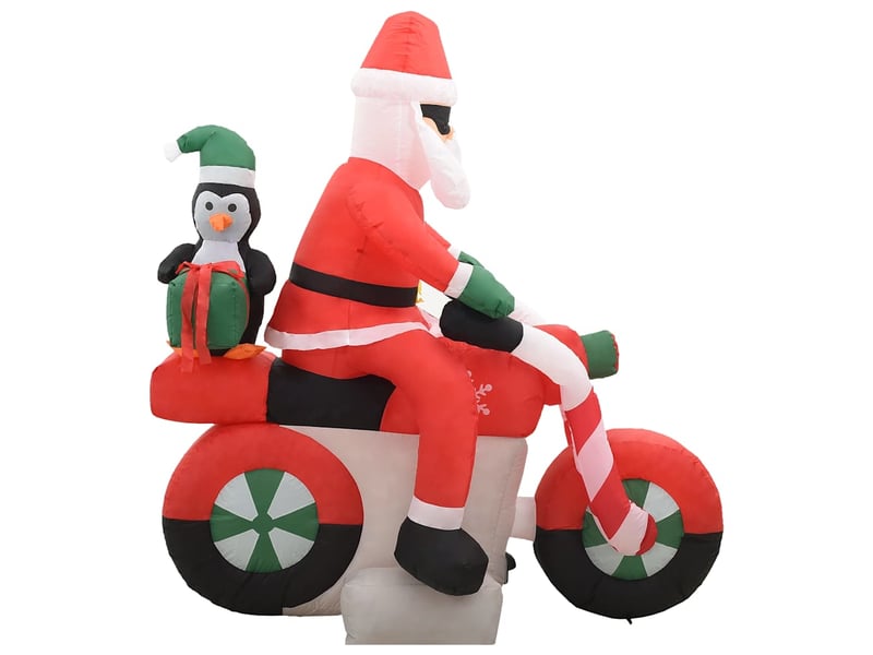  Père noël gonflable sur moto led ip44 160 cm  - Conforama E