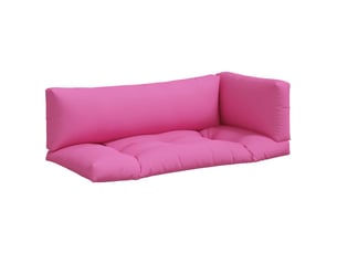 Lot de 3 coussins de palette, coussins de canapé rose tissu oxford cf59700