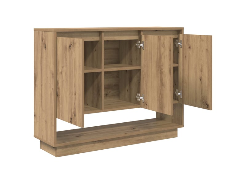 Buffet - bahut - meuble de rangement chêne artisanal 97 x 29 x 75 cm bois d'ingénierie - Conforama E