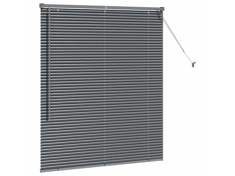 Store vénitien, store de fenêtre gris foncé 130 x 120 cm 25 mm aluminium cf47867 - Conforama E