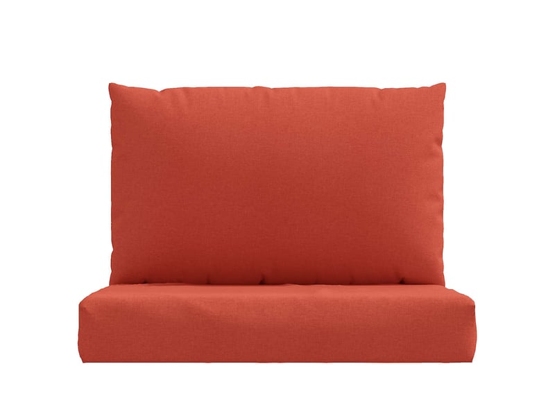  Lot de 2 coussins de palette, coussins de canapé rouge mélangé tissu cf59610  - Conforama D
